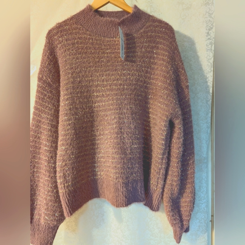 Cozy Mauve Pink Sweater NWT‎ Liz Claiborne XXL
